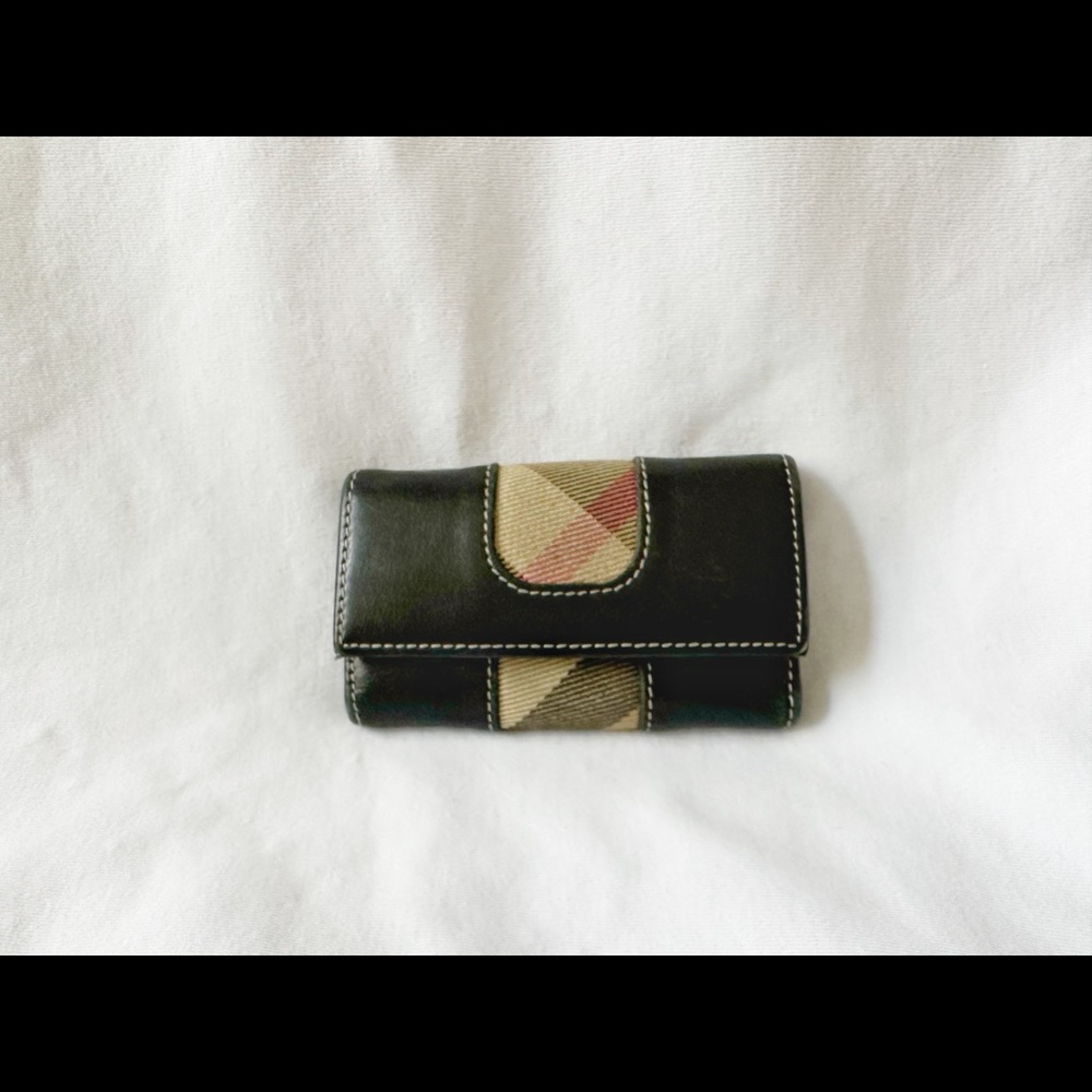 Burberry Check and Leather Key Pouch